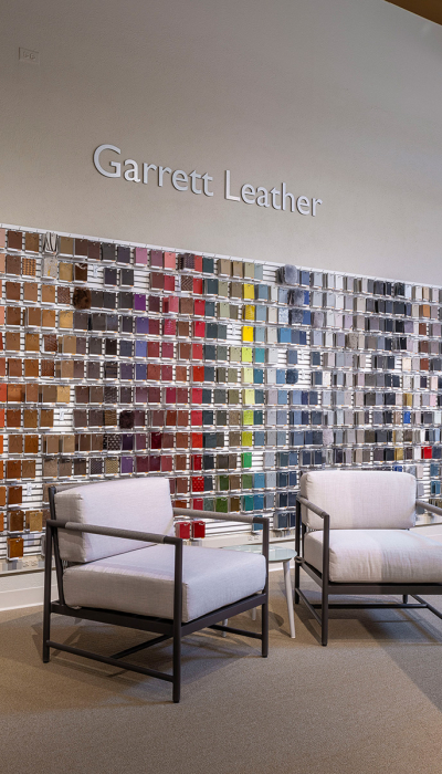 Garrett Leather wall of options
