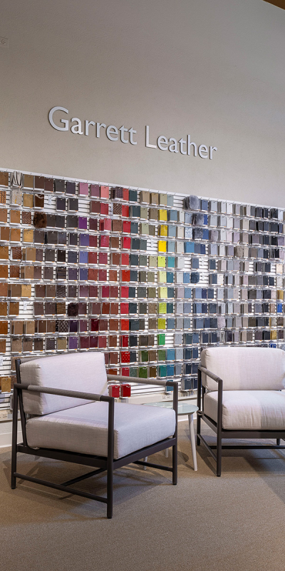 Garrett Leather wall of options