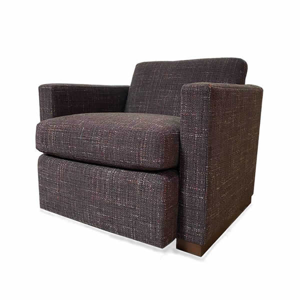 This boxy lounge chair creates Bauhaus vibes.